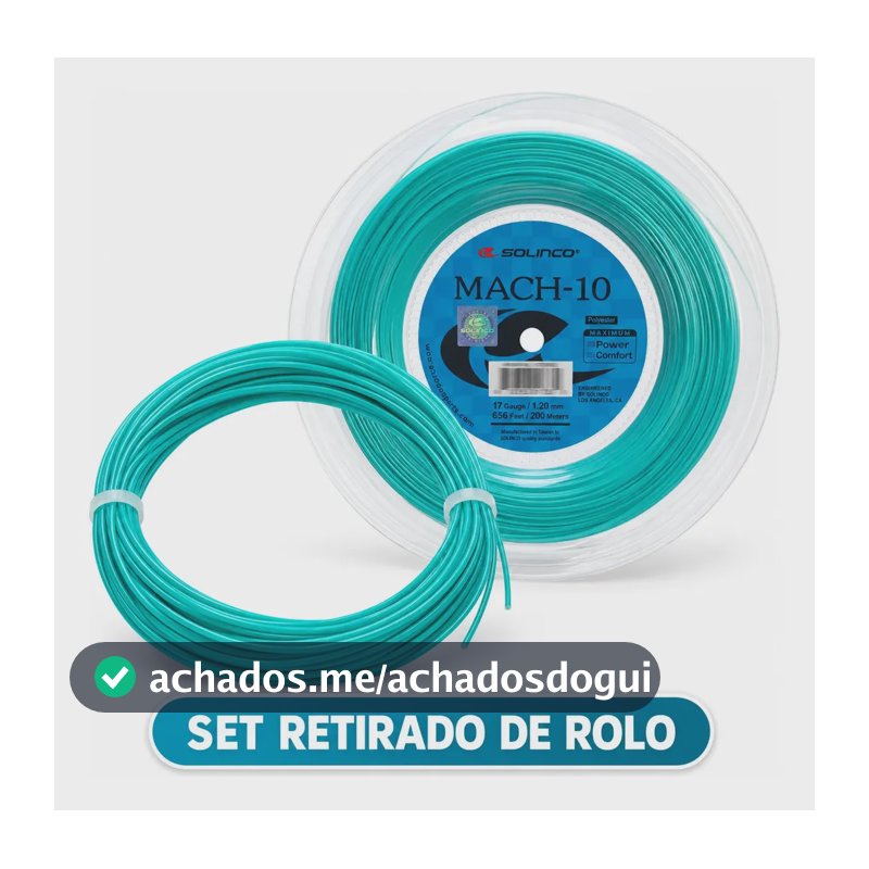 Corda Tênis Solinco Mach 10 1.20mm Set Individual Do Rolo
