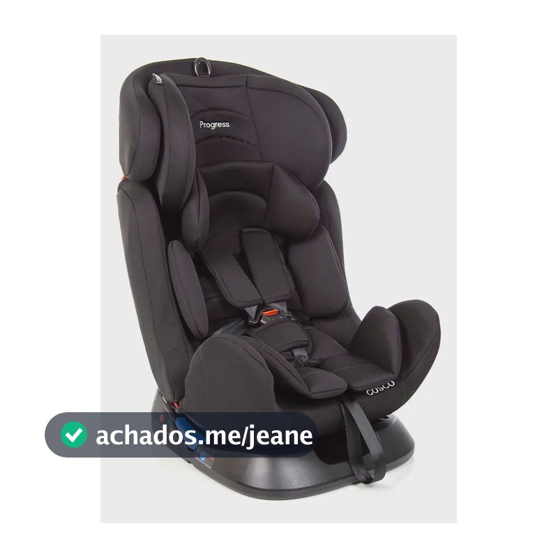 Cadeirinha Cosco Kids, Progress, 0 a 36kg, Preto