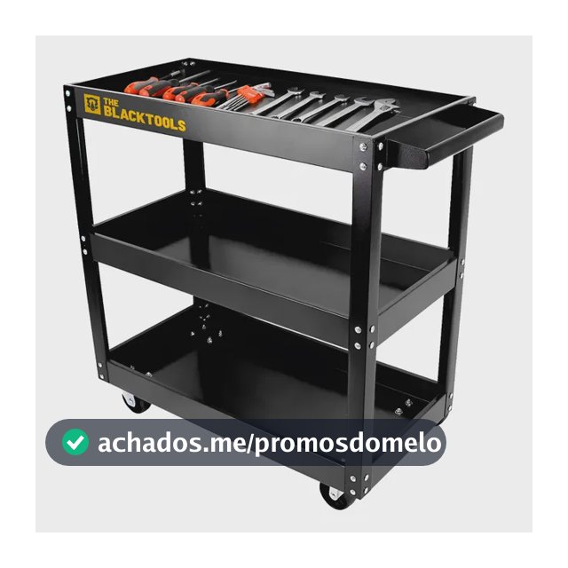 Carrinho Ferramentas Para Oficina Mecânico Auto Center Preto Preto