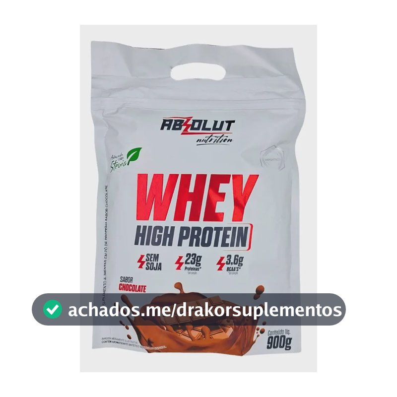 Whey Protein Concentrado 100% Pure Refil 900g Absolut Sabor Chocolate