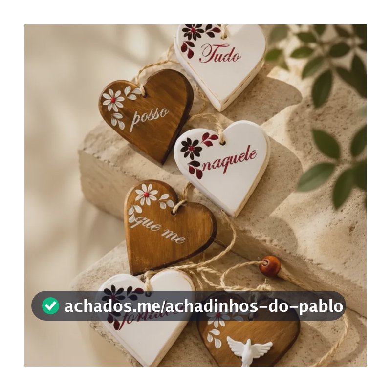 Penca Coração De Madeira Com Frases Cristãs Fieira Coração Penca Coração Cristão A