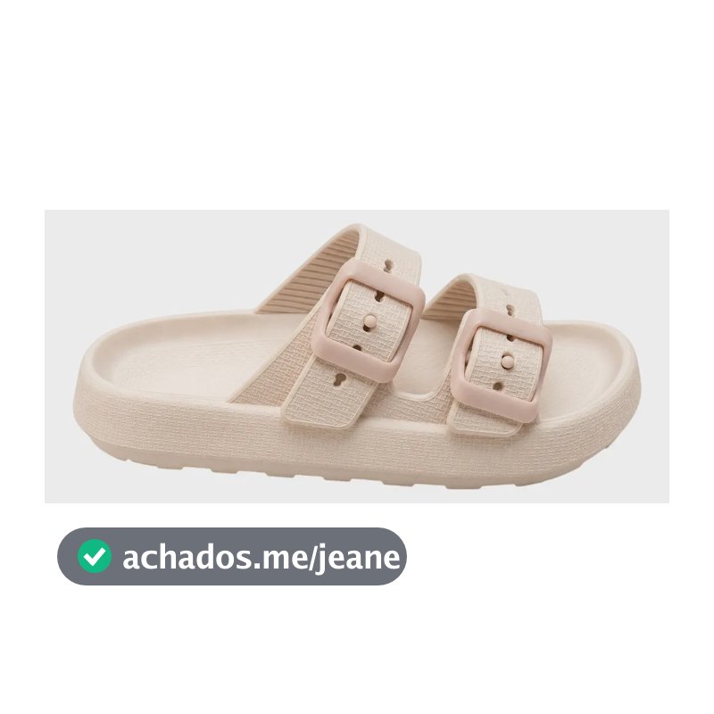 Sandália Birken Injetada Unissex Ajustável Antiderrapante Off White 36/37