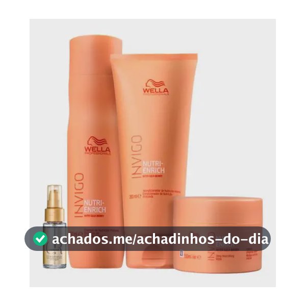 Kit Nutri-Enrich Shampoo, Cond, Másc E Oil Reflections - Wella