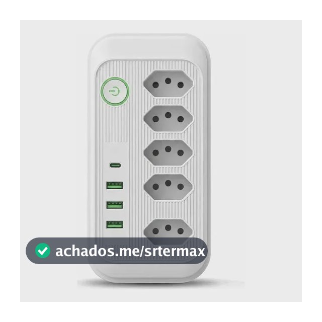 Extensão Elétrica Tomadas Usb Type-c Bivolt Filtro De Linha Branco Jxb95+3+1