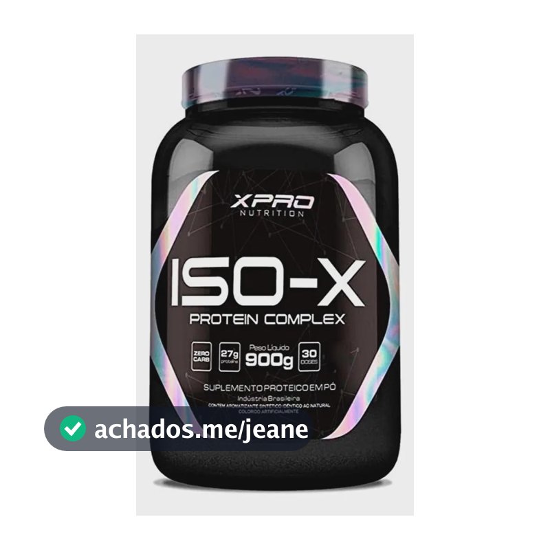 Whey Protein Iso-x 900g Xpro Nutrition Sabor Morango Proteína Isolada