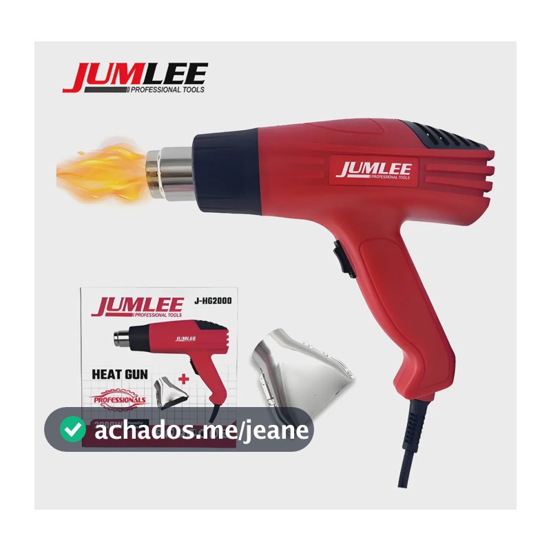 Soprador Térmico Pistolaar Quente 2000w Profissional 220v Vermelho 220v