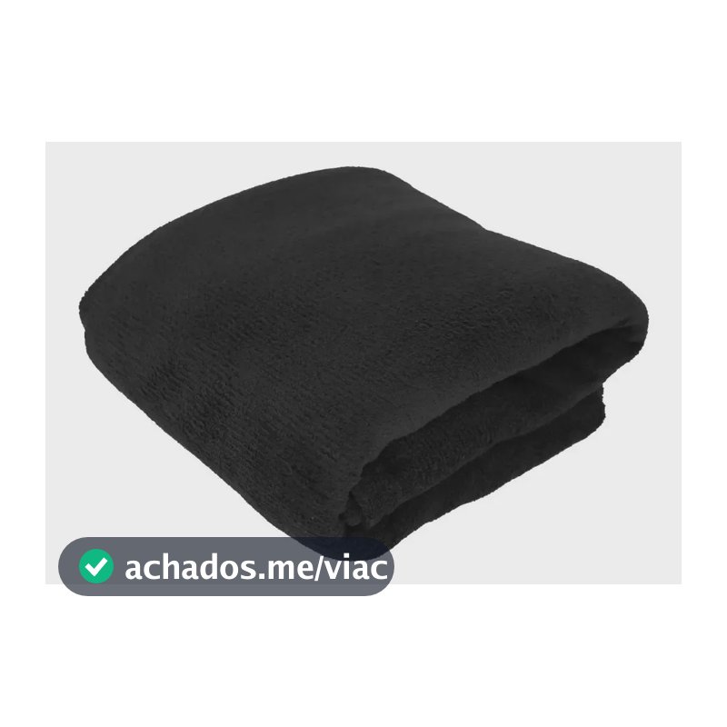 Manta Cobertor Micro Fibra 110 X 150cm - Cores Cor Preto Desenho do tecido Liso