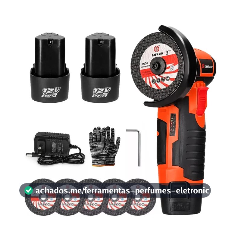 Esmerilhadeira Lixadeira Portátil Sem Fio - Mini Compacta E Versátil Para Uso Profissional | Esmerilhad