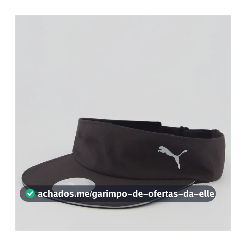 Viseira Puma Running Preta Preto Único -