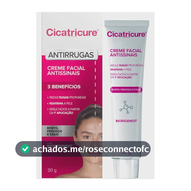 Creme Facial Cicatricure Antirrugas 30g - Rosto e Corpo e BioRegenext