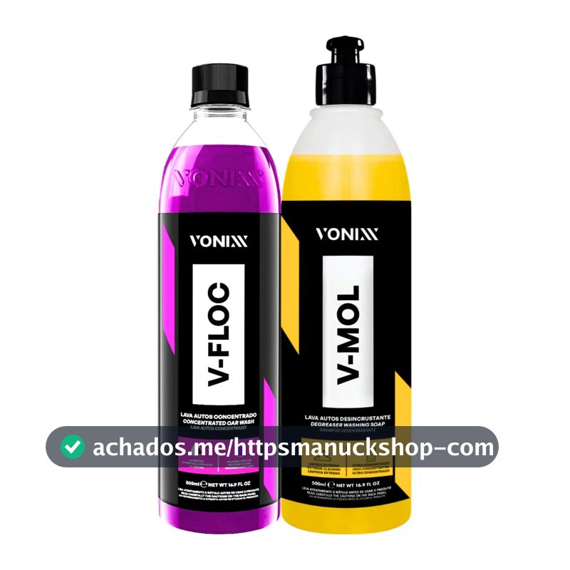 Kit Shampoo Automotivo Esfregação Neutro V-floc V-mol Vonixx