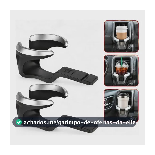Par Porta Copo S10 Suporte Para Lata Veicular Para Chevrolet Preto