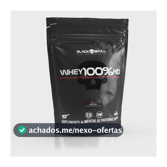 Proteína Black Skull Whey 100% HD em pó sabor Chocolate x 900g