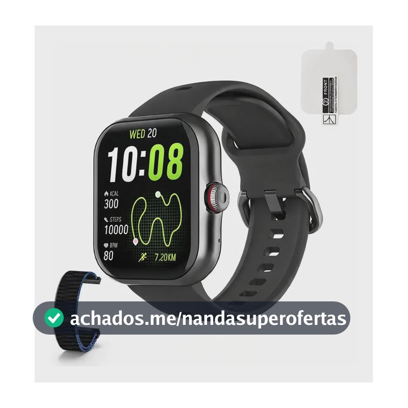 Smartwatch Bettdow Fb055 1.85 Esportivo Ia Gps 3atm Música Preto