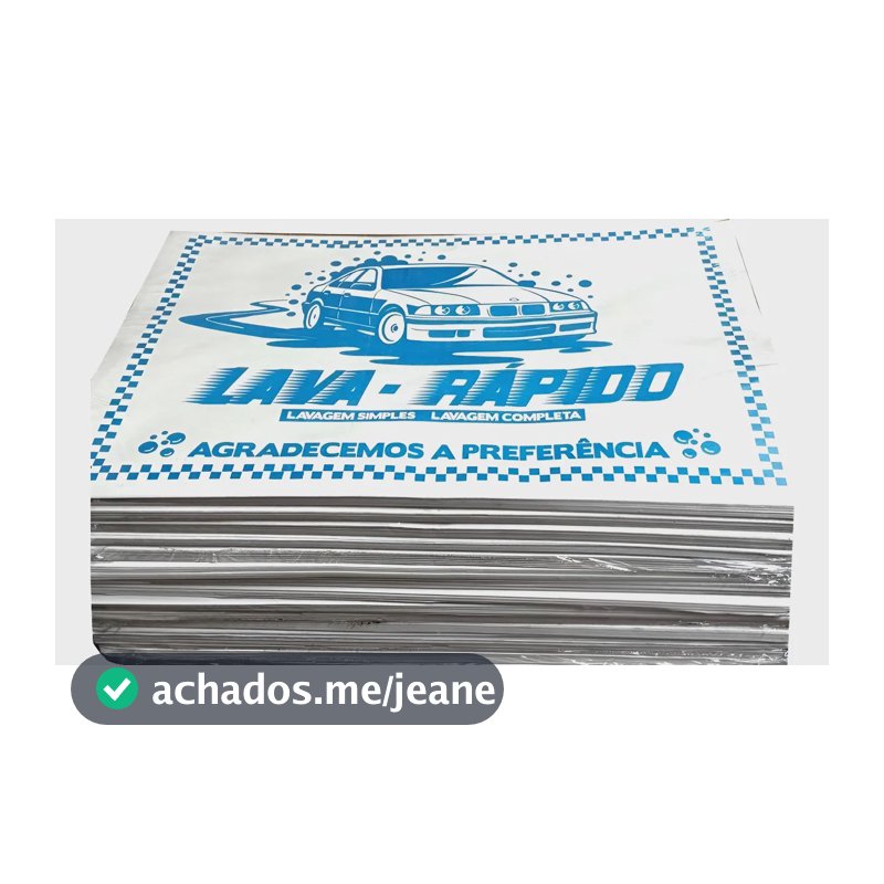 Tapete De Papel Para Carros 300 Folhas - Lava Rápido -azul Azul
