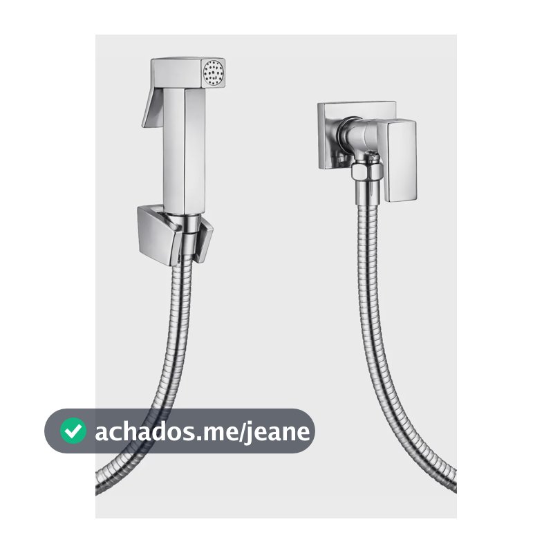 Ducha Higiênica Quadrada Alavanca Pino Barcelona Cromada