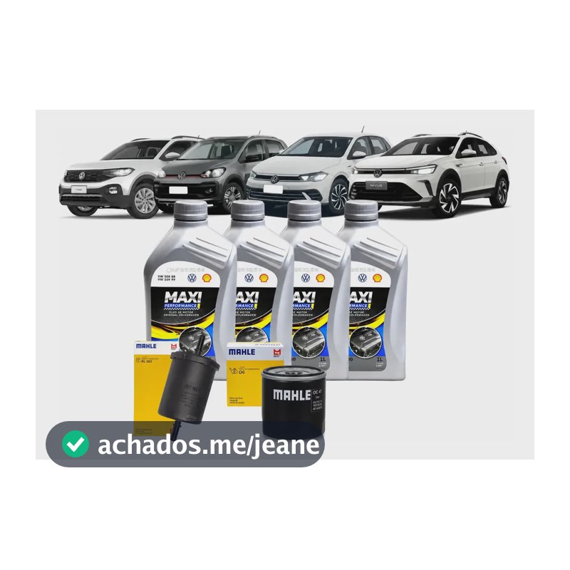 Kit Óleo Revisao Tcross Up Nivus Polo 1.0 Tsi Filtros Mahle