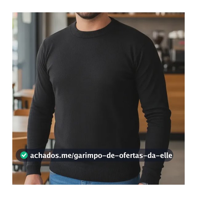 Blusa De Frio Suéter Masculino Lã Tricot Malha Grossa Casual