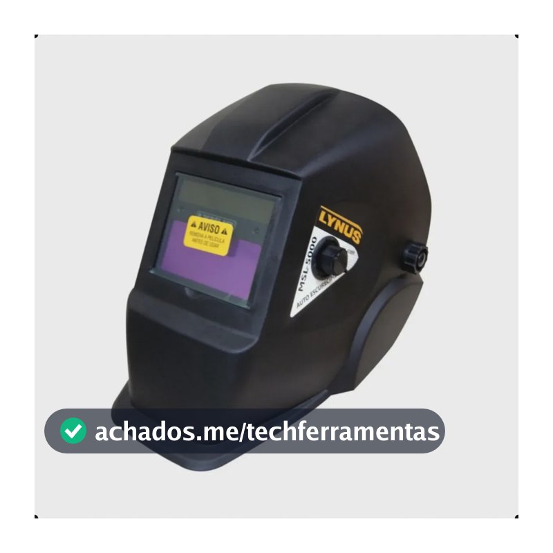 Máscara de Solda Automática Lynus MSL-5000 Proteção UV/IR Preta