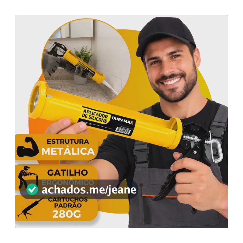 Aplicador De Silicone Profissional Reforçado Metálico
