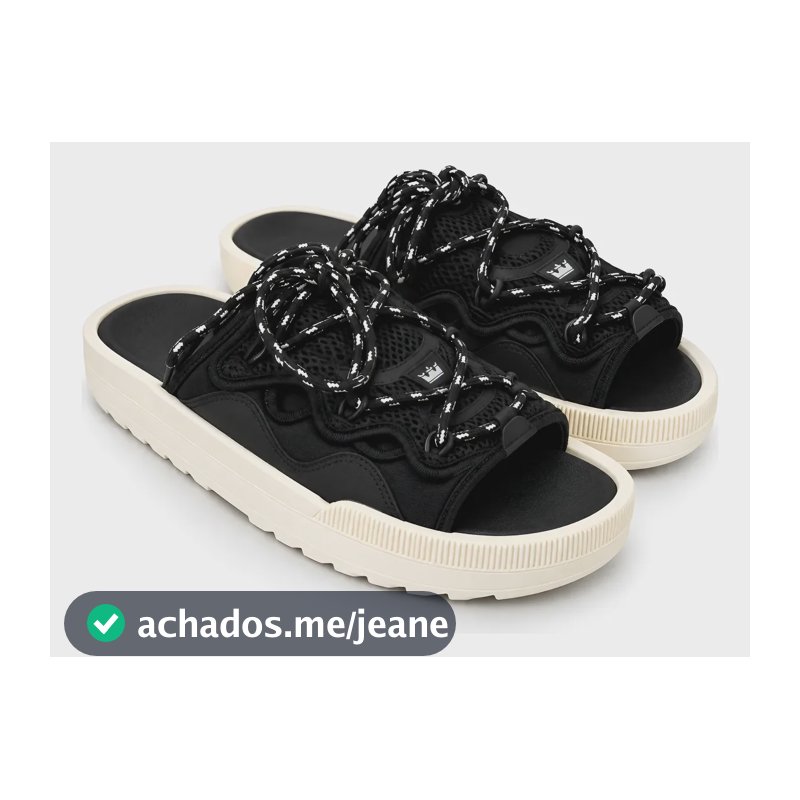 Chinelo Slide Off Ecoloom Masculino Original Blogueiro Preto/branco 41 Br