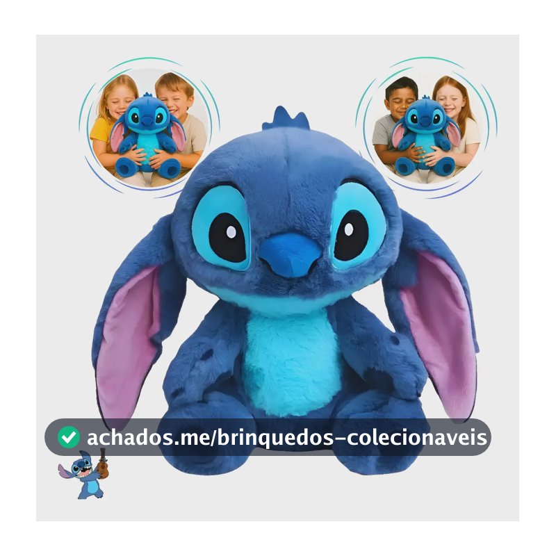 Urso Pelúcia Stitch 25cm Peludinho Antialérgico Premium - marca registrada -Brinquedo Criativo