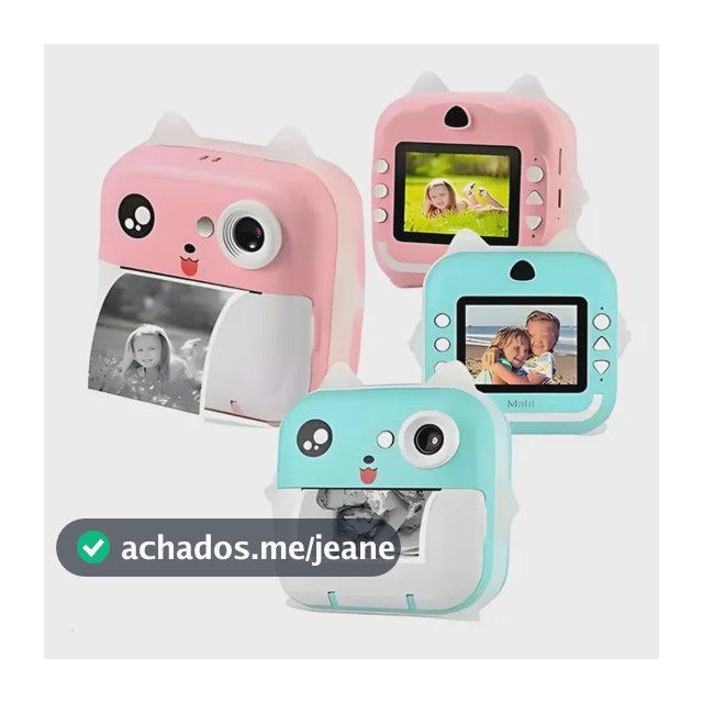 Câmera Infantil Instantânea Full Hd Fotos Jogos Divertidos Cor Rosa