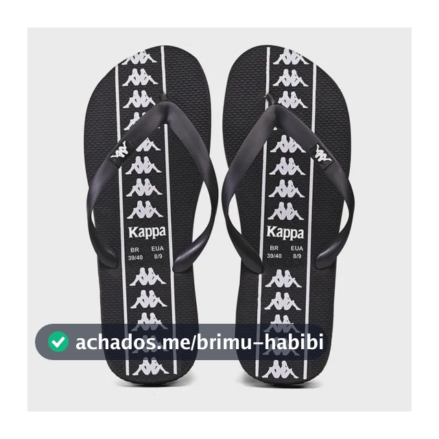 Chinelo Kappa Beach Adulto Unissex Em Borracha