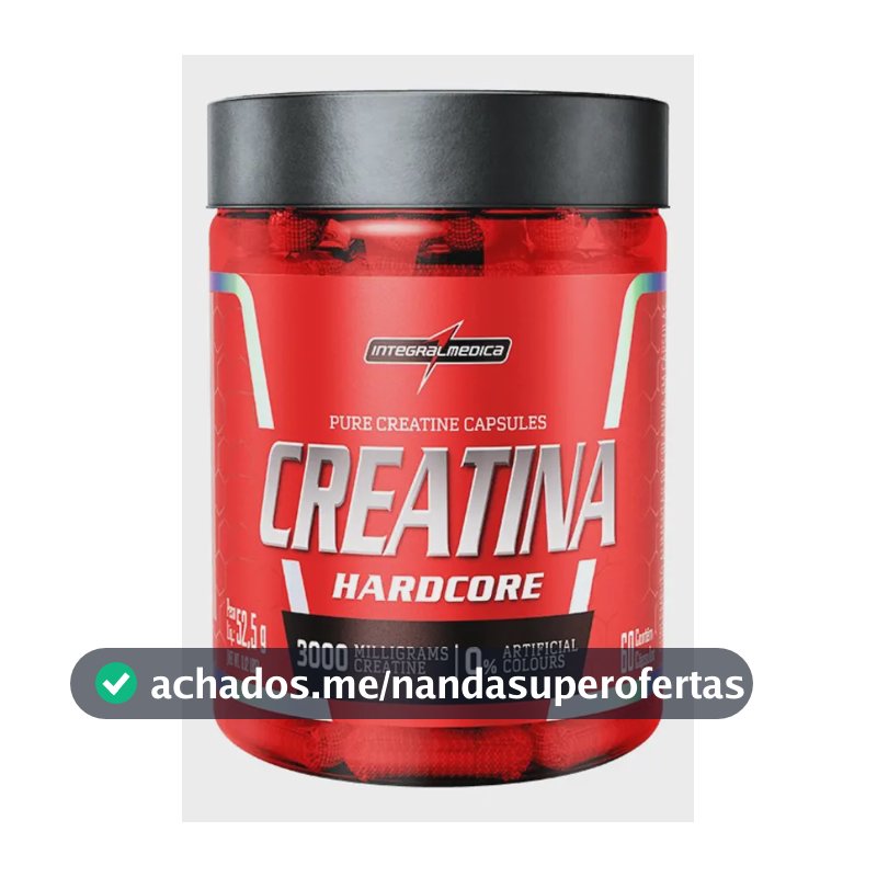 Creatina 100% Pura 60 Cápsulas Integralmédica Sem Sabor