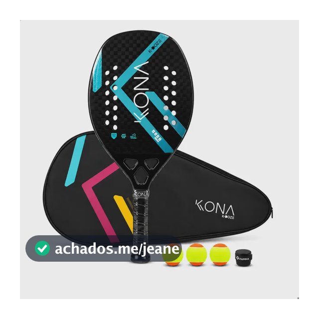 Raquete Beach Tenis Kona K-doze Blue C/ Capa, Selo + Brindes