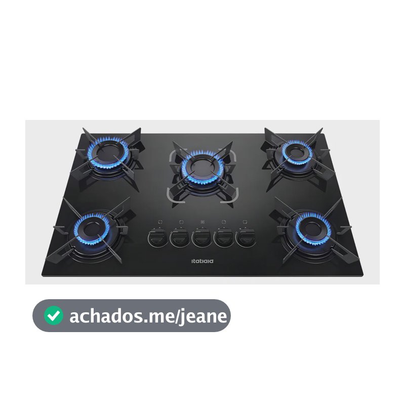 Fogão cooktop - Itatiaia Electra cor preto - 5 queimadores