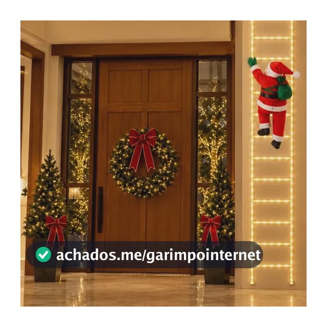 Escada Papai Noel Luminosa Led 12 Degraus Decoração Natal Sino 127/220v