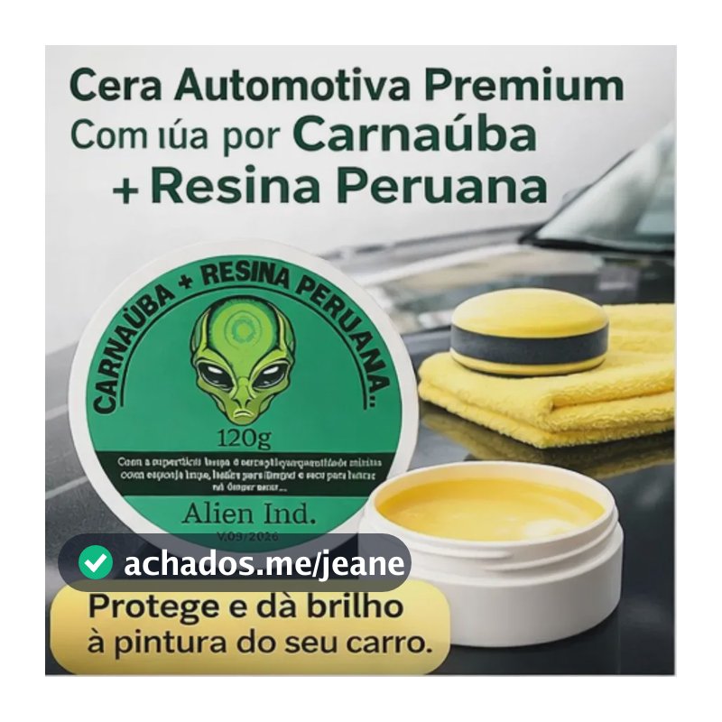 Cera Automotiva de Carnaúba para Polimento e Proteção Contra Riscos