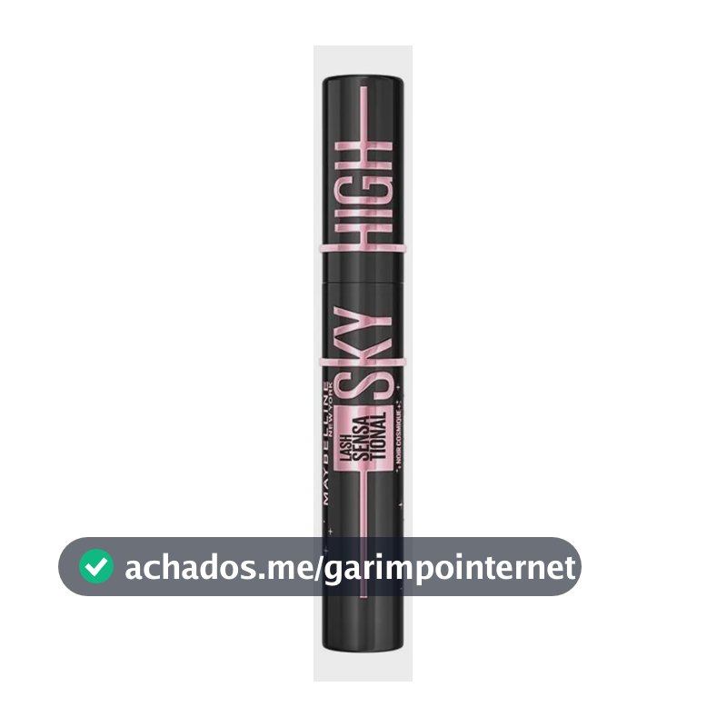 Máscara de Cílios Lavável com Extrato de Bambu e Escova Flexível, Edição Especial, Lash Sensational Sky High Cosmic Black Maybelline NY 7,2ml