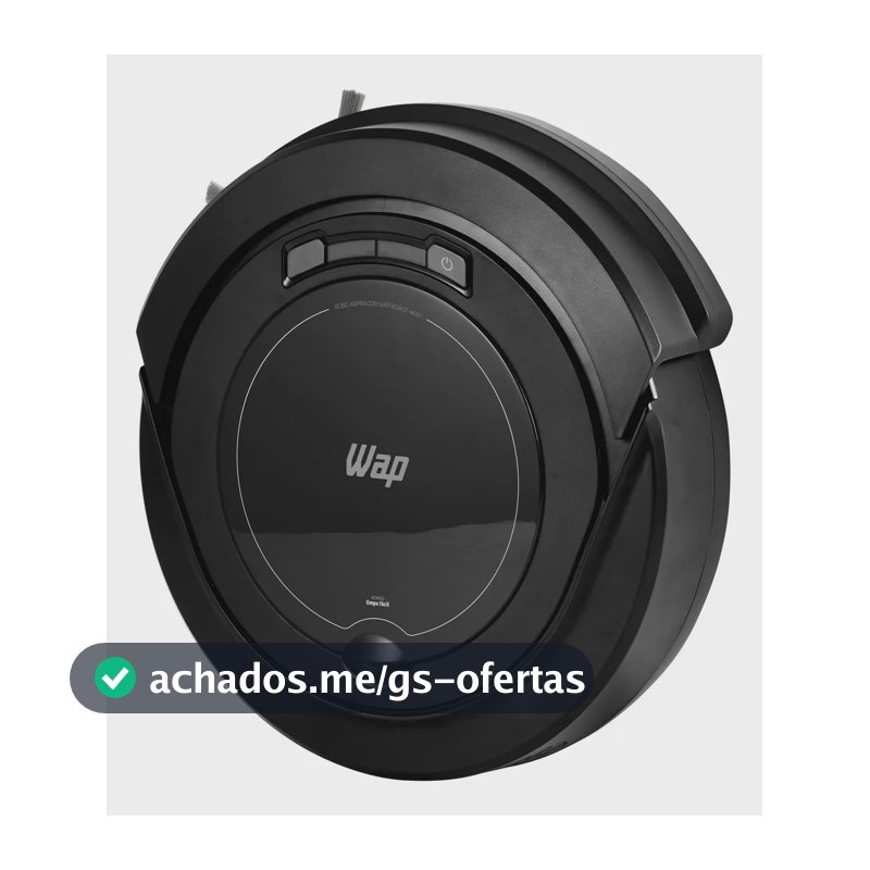 Robô aspirador Robot W90 varre aspira e passa pano 30w Wap cor preto
