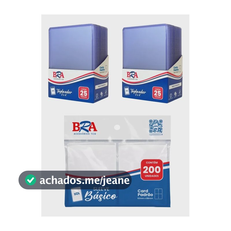 50 Toploaders + 200 Sleeve Bra P/cards Pokemon Magic
