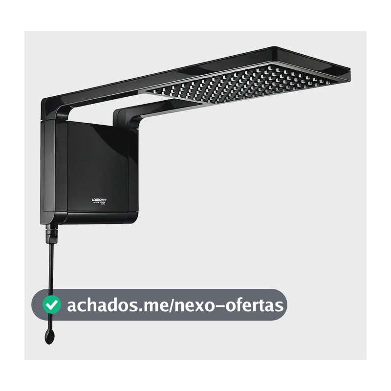 Chuveiro elétrico de parede Lorenzetti Acqua Ultra Storm preto 6800W 220 Preto