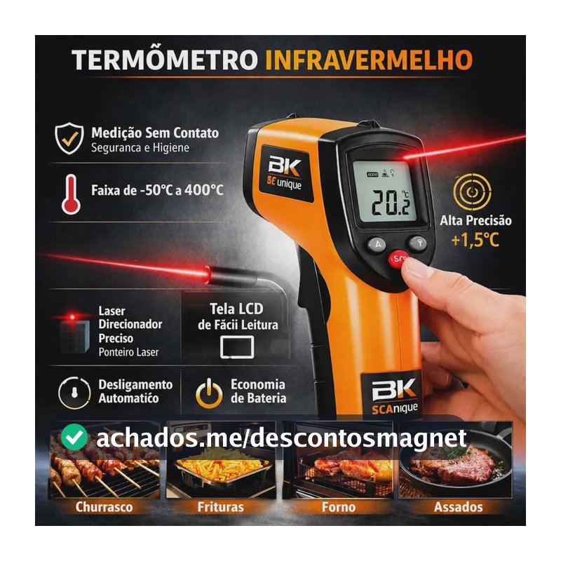 Termometro Laser Digital Industrial Temperatura -50 A 400c -