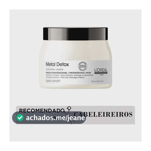 Máscara Capilar L'oréal Professionnel Metal Detox 500ml