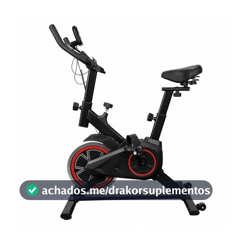 Bicicleta Ergométrica Bike Spinning Para Exercícios Com Volante e Display LCD