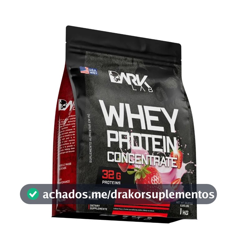 Whey Protein Concentrado 1kg Morango Dark Lab