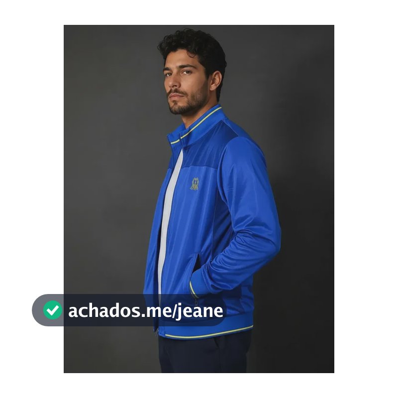 Jaqueta Esportiva Polo Wear Com Zíper Azul M