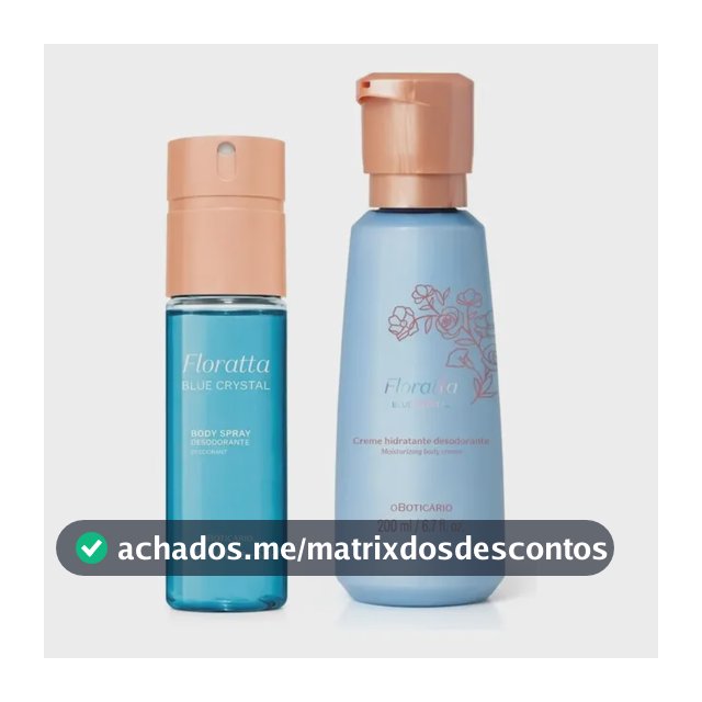 Combo Floratta Blue Crystal: Body Spray + Creme Corporal