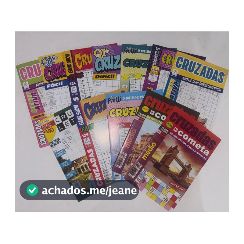 Kit 25 Revistas Palavra Cruzada Sem Repetição Cruzadinhas