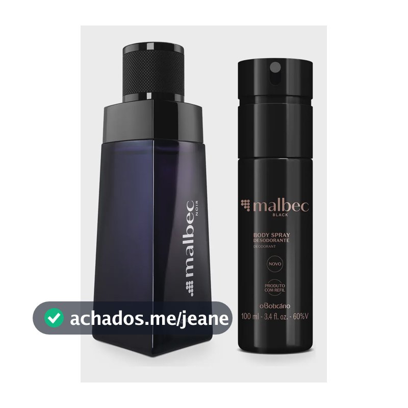 Perfume Masculino Boticário Malbec Noir e Black 100ml