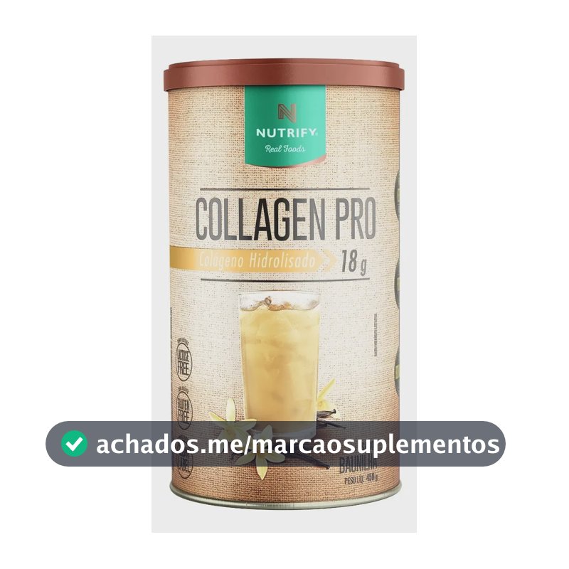 Collagen Pro Baunilha Nutrify 450g – Colágeno com Proteína