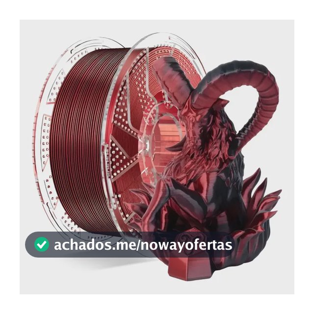 Filamento Pla Impressão 3d Silk Duas Cores 1kg Conjure Preto/vermelho