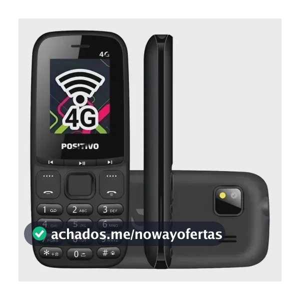 Celular Simples Positivo Teclado P26 4gPreto Idoso Facil Uso