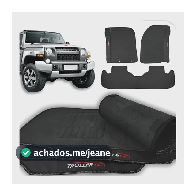Tapete Emborrachado Carro Personalizados Jogo Premium Vários Troller T4 2014 A 2024