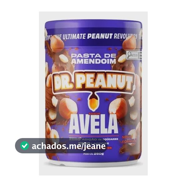 Pasta De Amendoim Dr. Peanut Com Whey Sabor Avelã 250g